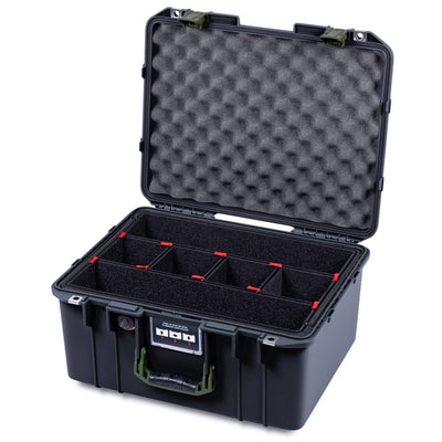 Pelican 1557 Air Case, Black with OD Green Handle & Latches ColorCase