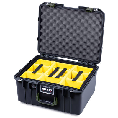 Pelican 1557 Air Case, Black with OD Green Handle & Latches ColorCase