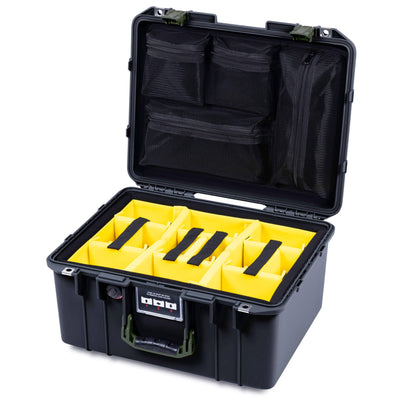 Pelican 1557 Air Case, Black with OD Green Handle & Latches ColorCase