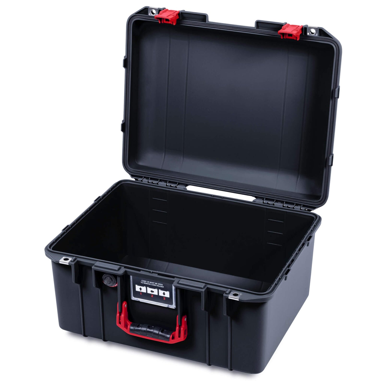 Pelican 1557 Air Case, Black with Red Handle & Latches ColorCase