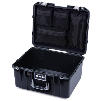 Pelican 1557 Air Case, Black with Silver Handle & Latches ColorCase