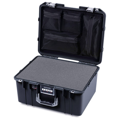 Pelican 1557 Air Case, Black with Silver Handle & Latches ColorCase