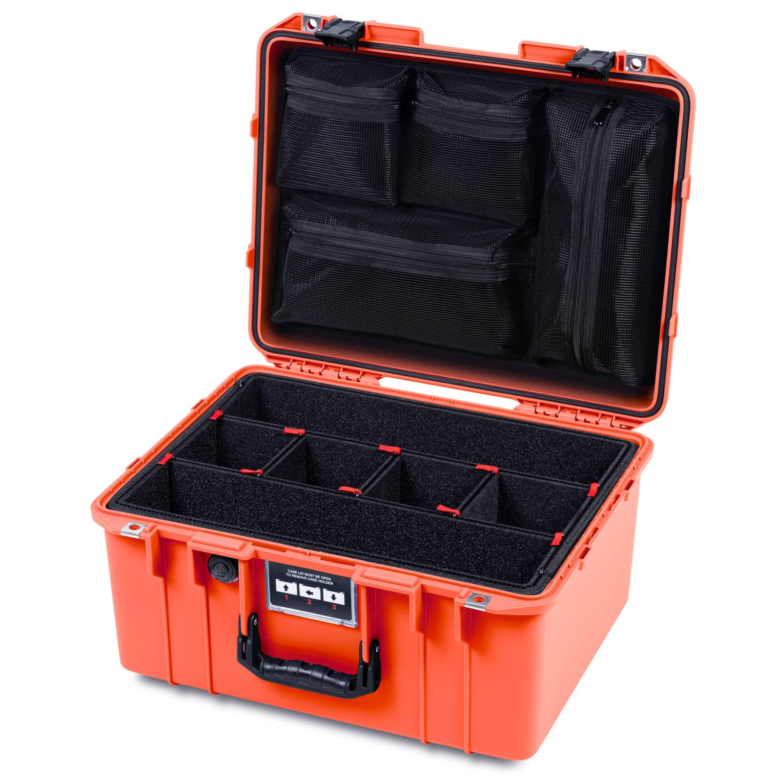 Pelican 1557 Air Case, Orange with Black Handle & Latches ColorCase