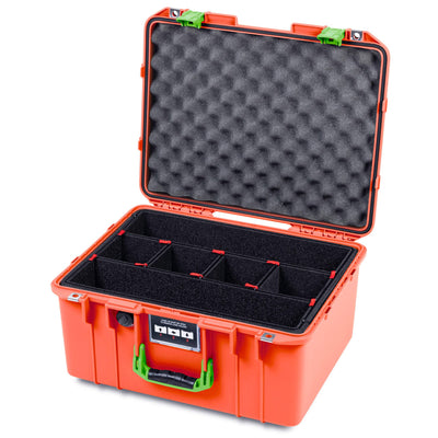 Pelican 1557 Air Case, Orange with Lime Green Handle & Latches ColorCase