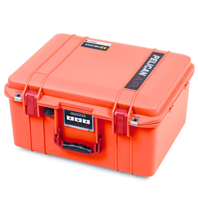Pelican 1557 Air Case, Orange with Red Handle & Latches ColorCase