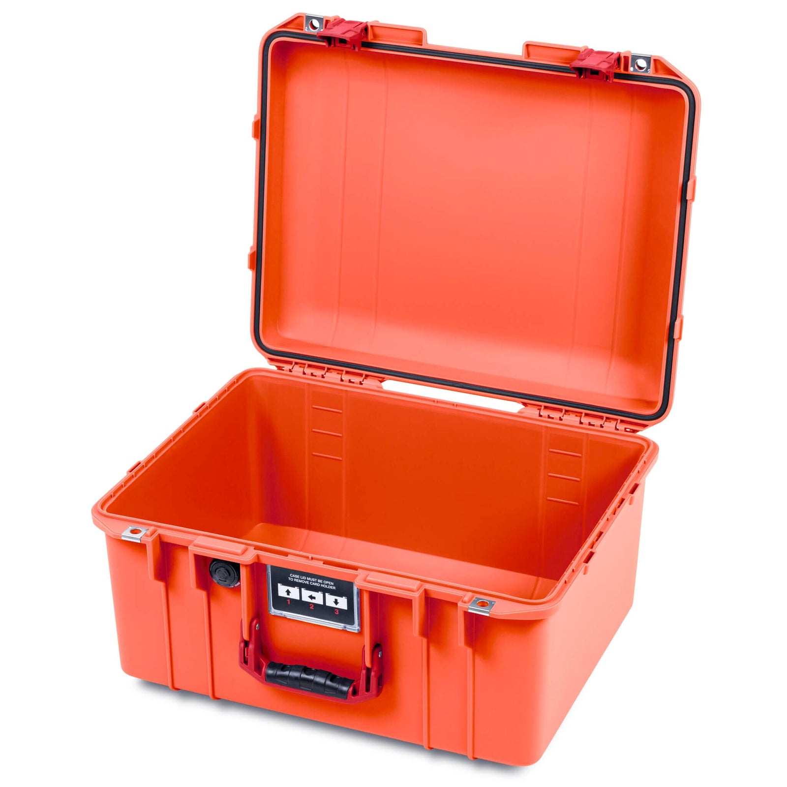 Pelican 1557 Air Case, Orange with Red Handle & Latches ColorCase