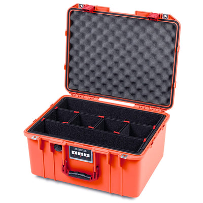 Pelican 1557 Air Case, Orange with Red Handle & Latches ColorCase