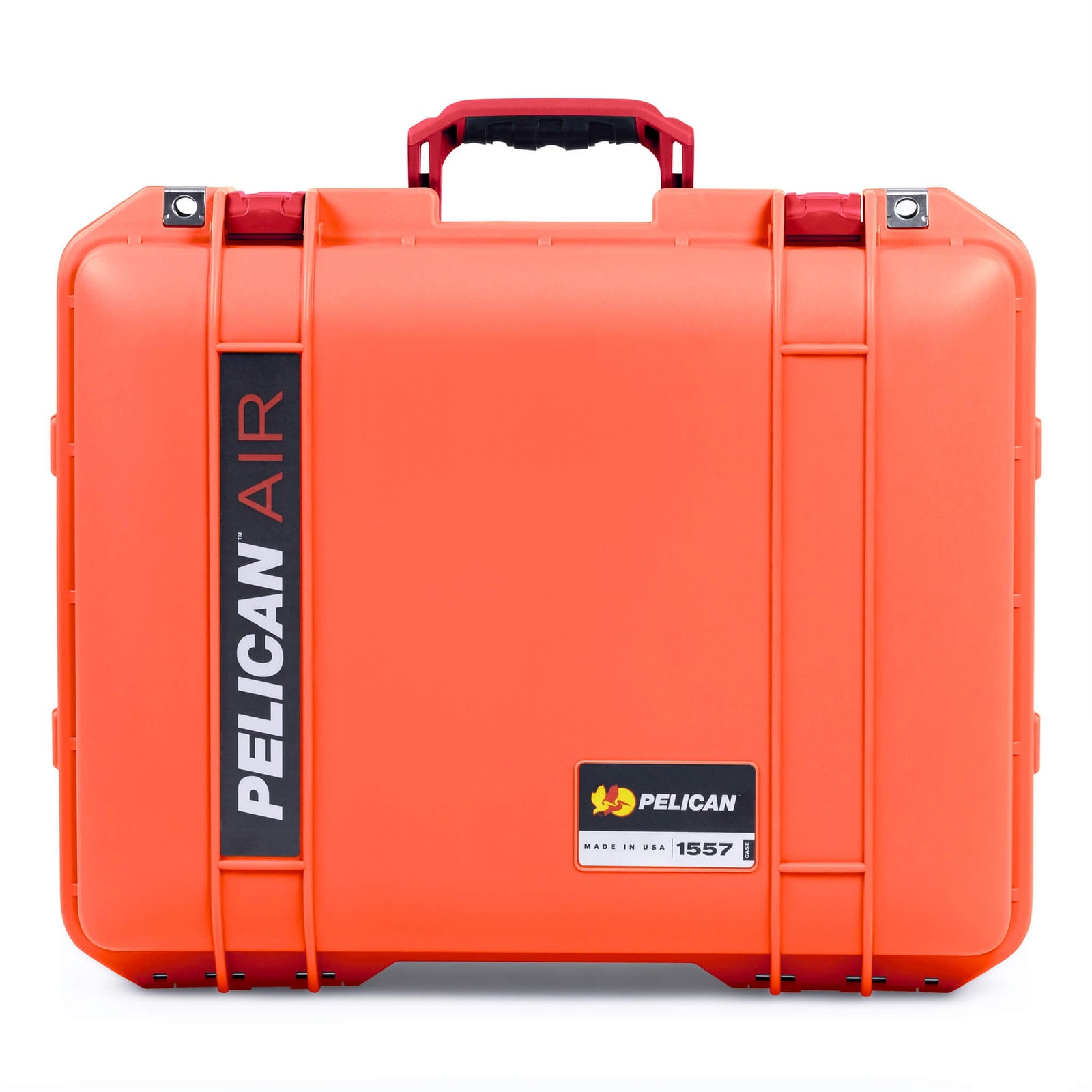 Pelican 1557 Air Case, Orange with Red Handle & Latches ColorCase
