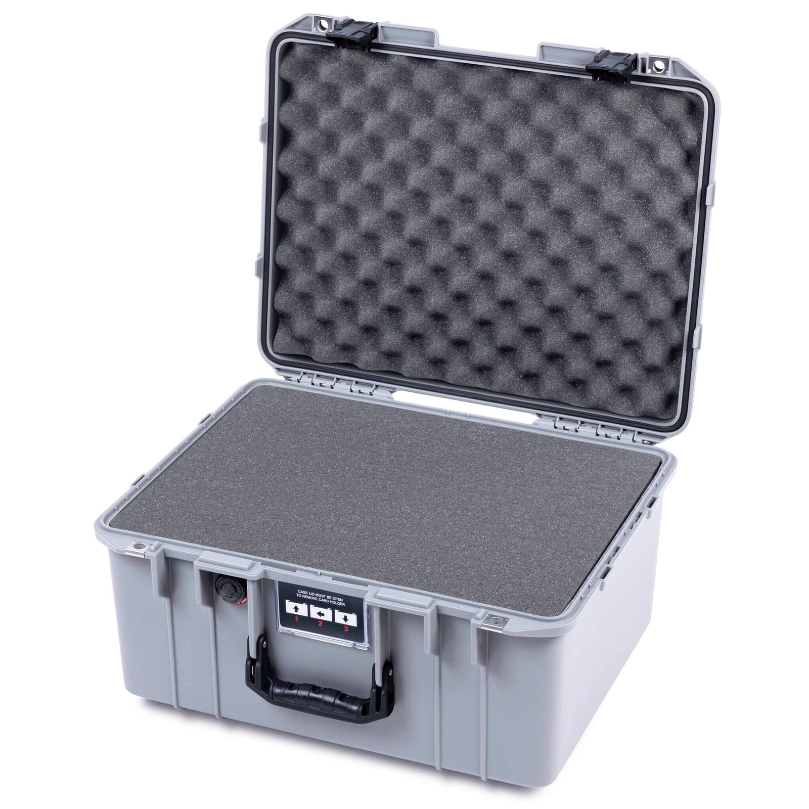 Pelican 1557 Air Case, Silver with Black Handle & Latches ColorCase