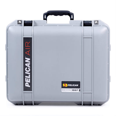 Pelican 1557 Air Case, Silver with Black Handle & Latches ColorCase