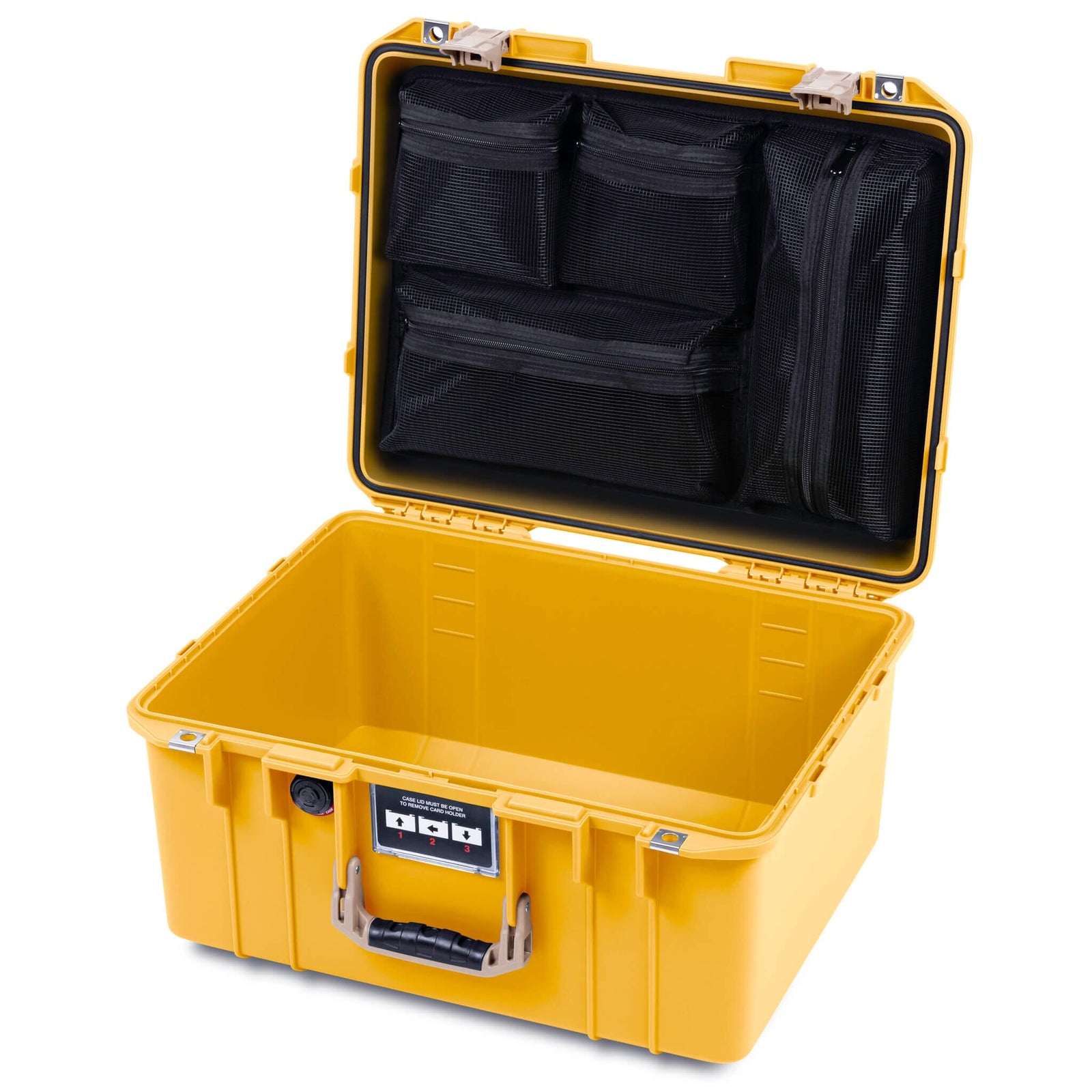 Pelican 1557 Air Case, Yellow with Desert Tan Handle & Latches ColorCase
