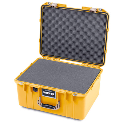 Pelican 1557 Air Case, Yellow with Desert Tan Handle & Latches ColorCase