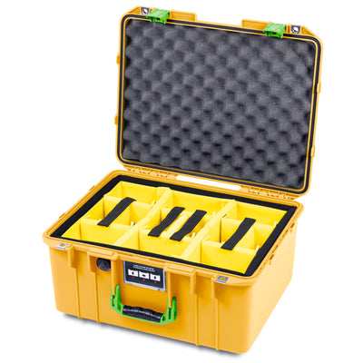 Pelican 1557 Air Case, Yellow with Lime Green Handle & Latches ColorCase