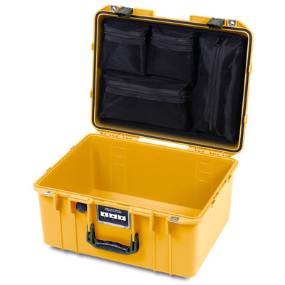 Pelican 1557 Air Case, Yellow with OD Green Handle & Latches ColorCase