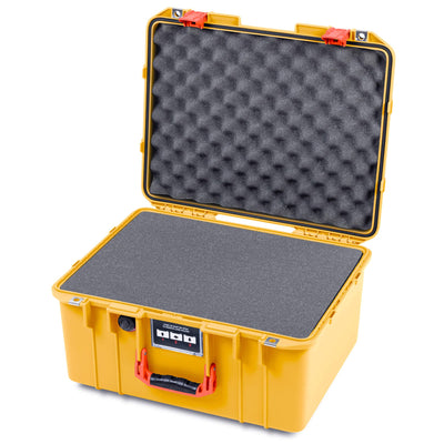 Pelican 1557 Air Case, Yellow with Orange Handle & Latches ColorCase