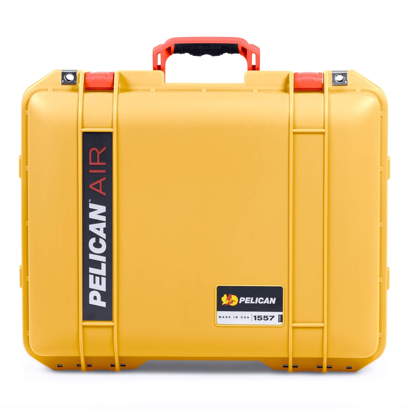 Pelican 1557 Air Case, Yellow with Orange Handle & Latches ColorCase