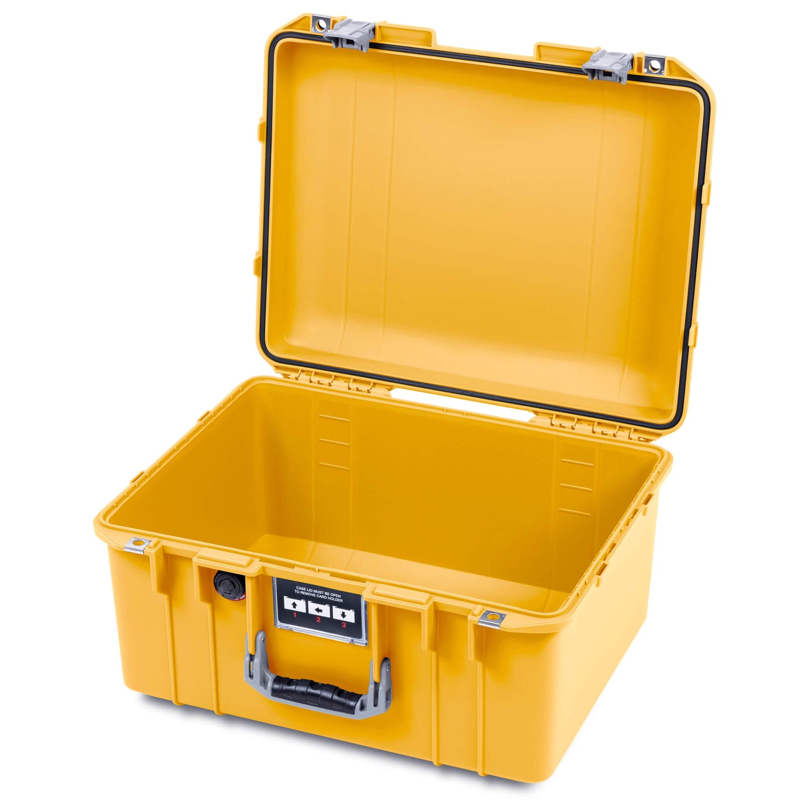 Pelican 1557 Air Case, Yellow with Silver Handle & Latches ColorCase