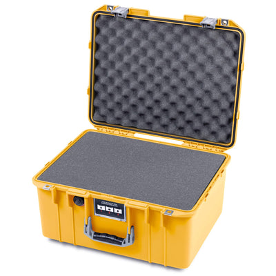 Pelican 1557 Air Case, Yellow with Silver Handle & Latches ColorCase