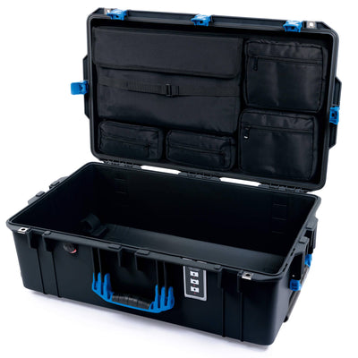 Pelican 1595 Air Case, Black with Blue Handles & Push-Button Latches Laptop Computer Lid Pouch Only ColorCase 015950-0200-110-121