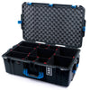 Pelican 1595 Air Case, Black with Blue Handles & Push-Button Latches TrekPak Divider System with Convoluted Lid Foam ColorCase 015950-0020-110-121