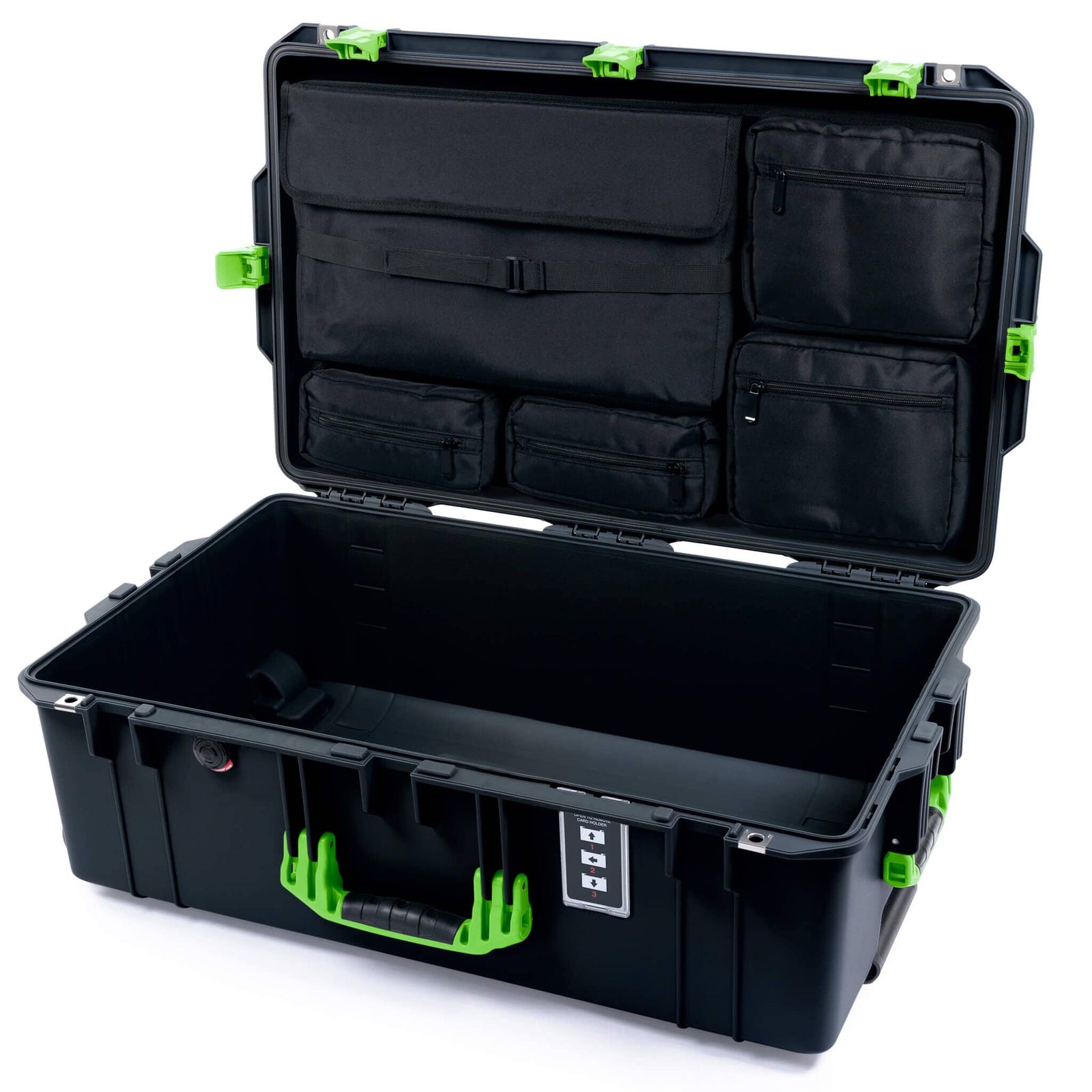 Pelican 1595 Air Case - Black & Lime Green