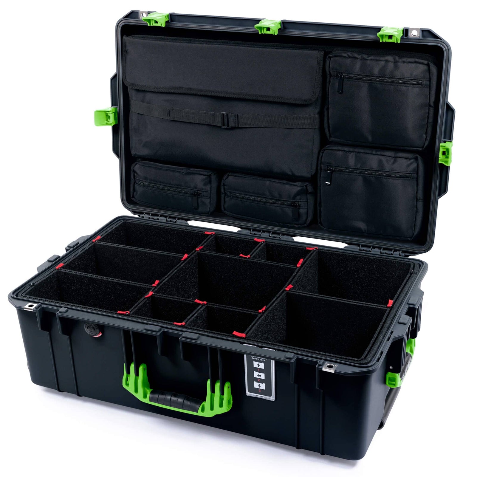 Pelican 1595 Air Case - Black & Lime Green