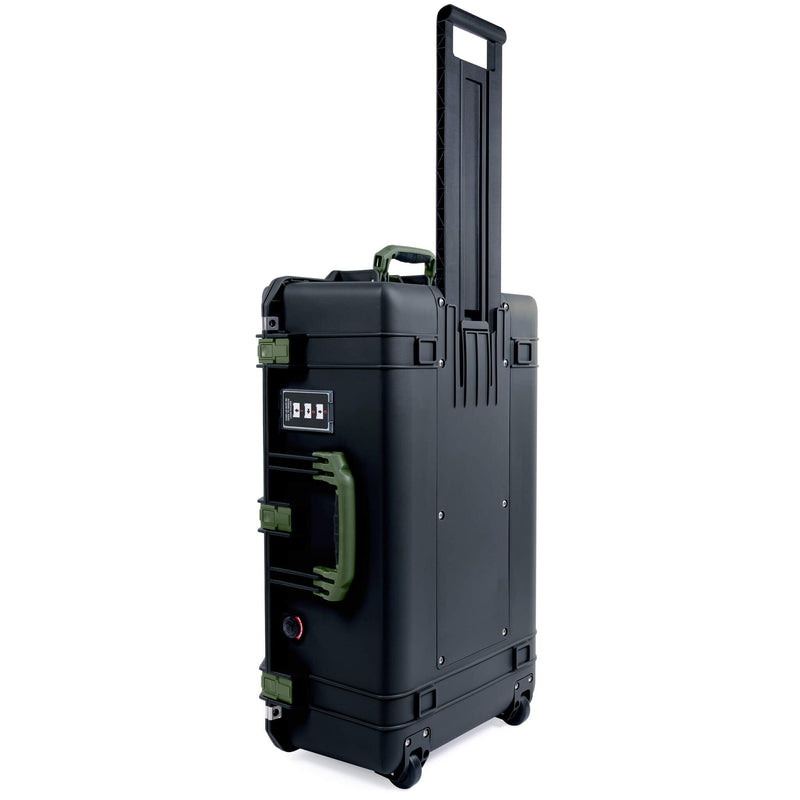 Pelican 1595 Air Case, Black with OD Green Handles & Latches ColorCase 