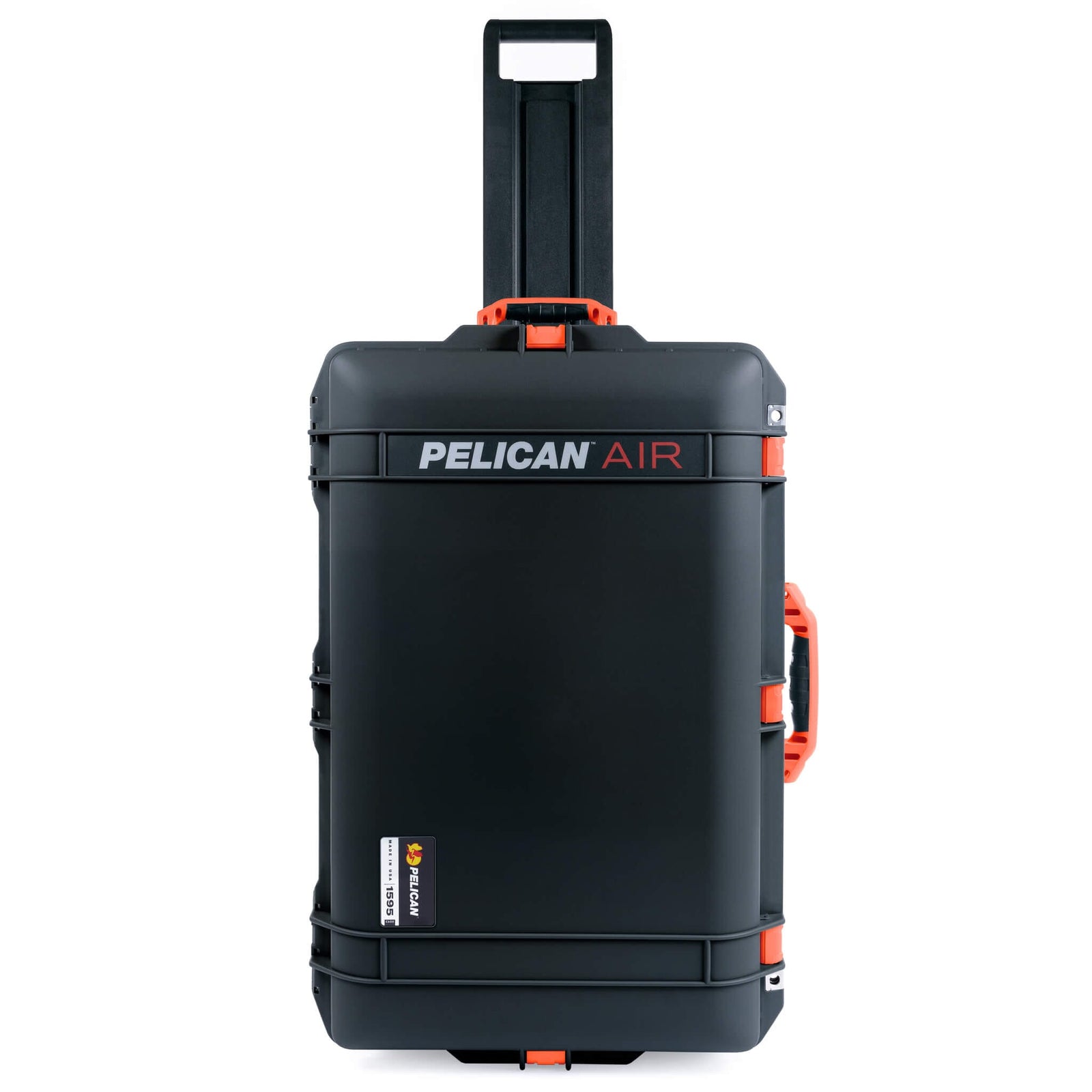 Pelican 1595 Air Case, Black with Orange Handles & Push-Button Latches ColorCase