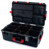 Pelican 1595 Air Case, Black with Red Handles & Push-Button Latches TrekPak Divider System with Laptop Computer Lid Pouch ColorCase 015950-0220-110-321