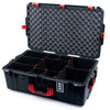 Pelican 1595 Air Case, Black with Red Handles & Push-Button Latches TrekPak Divider System with Convoluted Lid Foam ColorCase 015950-0020-110-321