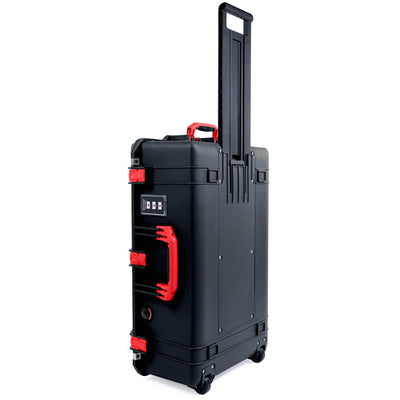 Pelican 1595 Air Case, Black with Red Handles & Push-Button Latches ColorCase