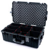 Pelican 1595 Air Case, Black with Silver Handles & Push-Button Latches TrekPak Divider System with Convoluted Lid Foam ColorCase 015950-0020-110-180