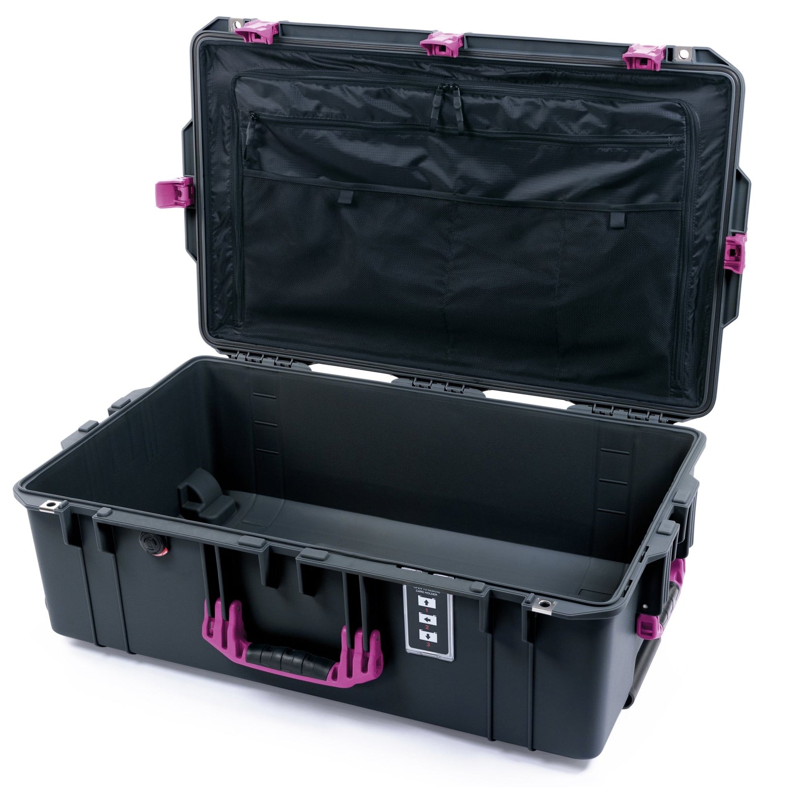 Pelican 1595 Air Case - Charcoal & Magenta - TRVL Lid Organizer Only