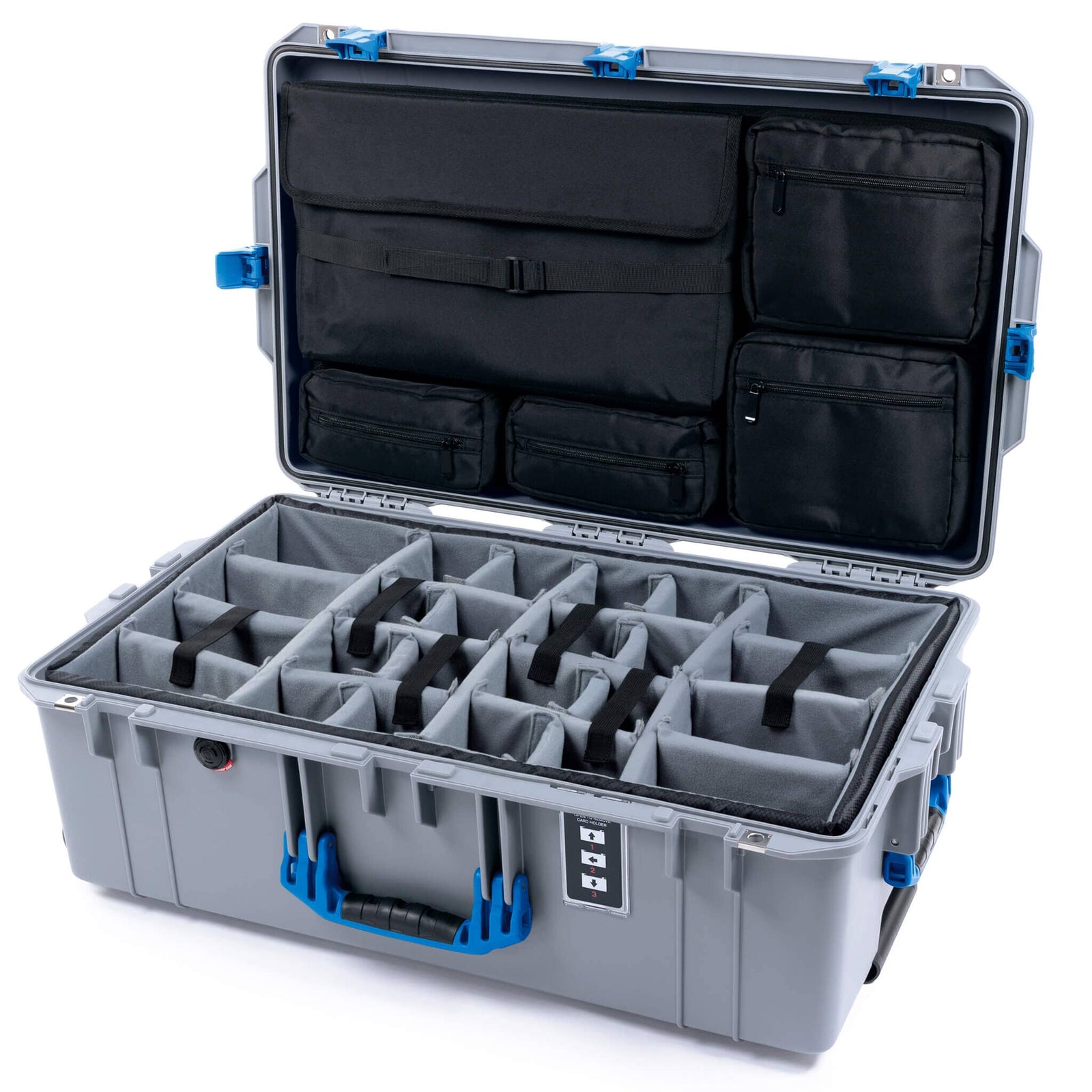 Pelican 1595 Air Case - Silver & Blue