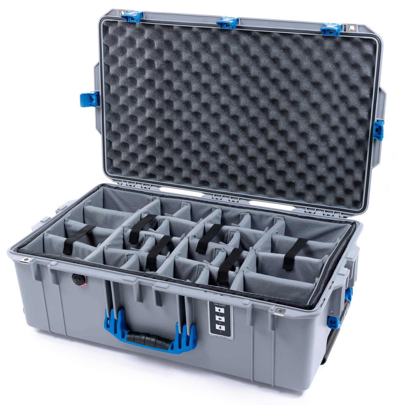 Pelican 1595 Air Case - Silver & Blue