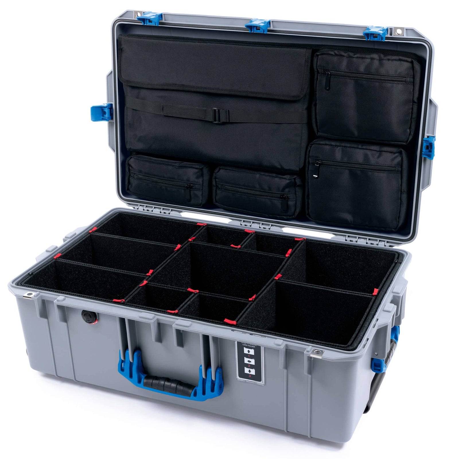 Pelican 1595 Air Case - Silver & Blue