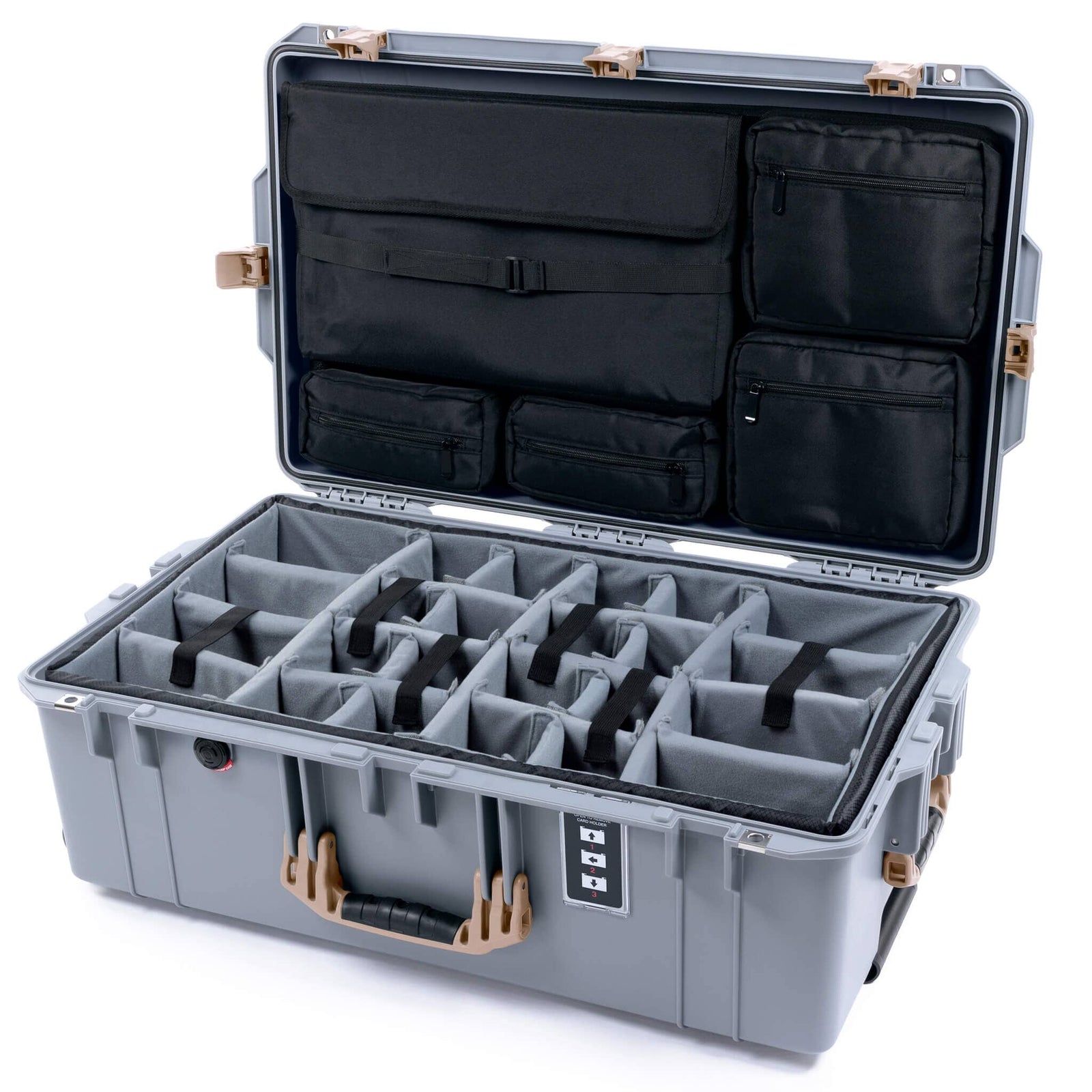 Pelican 1595 Air Case - Silver & Desert Tan