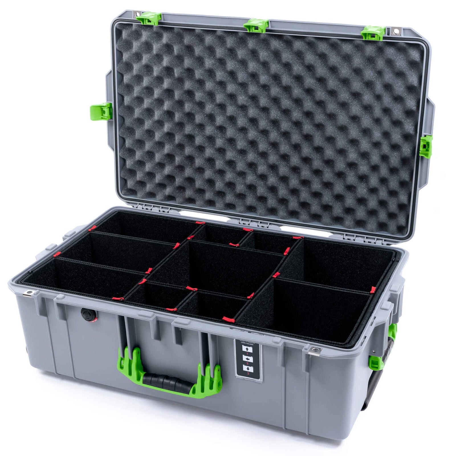 Pelican 1595 Air Case - Silver & Lime Green