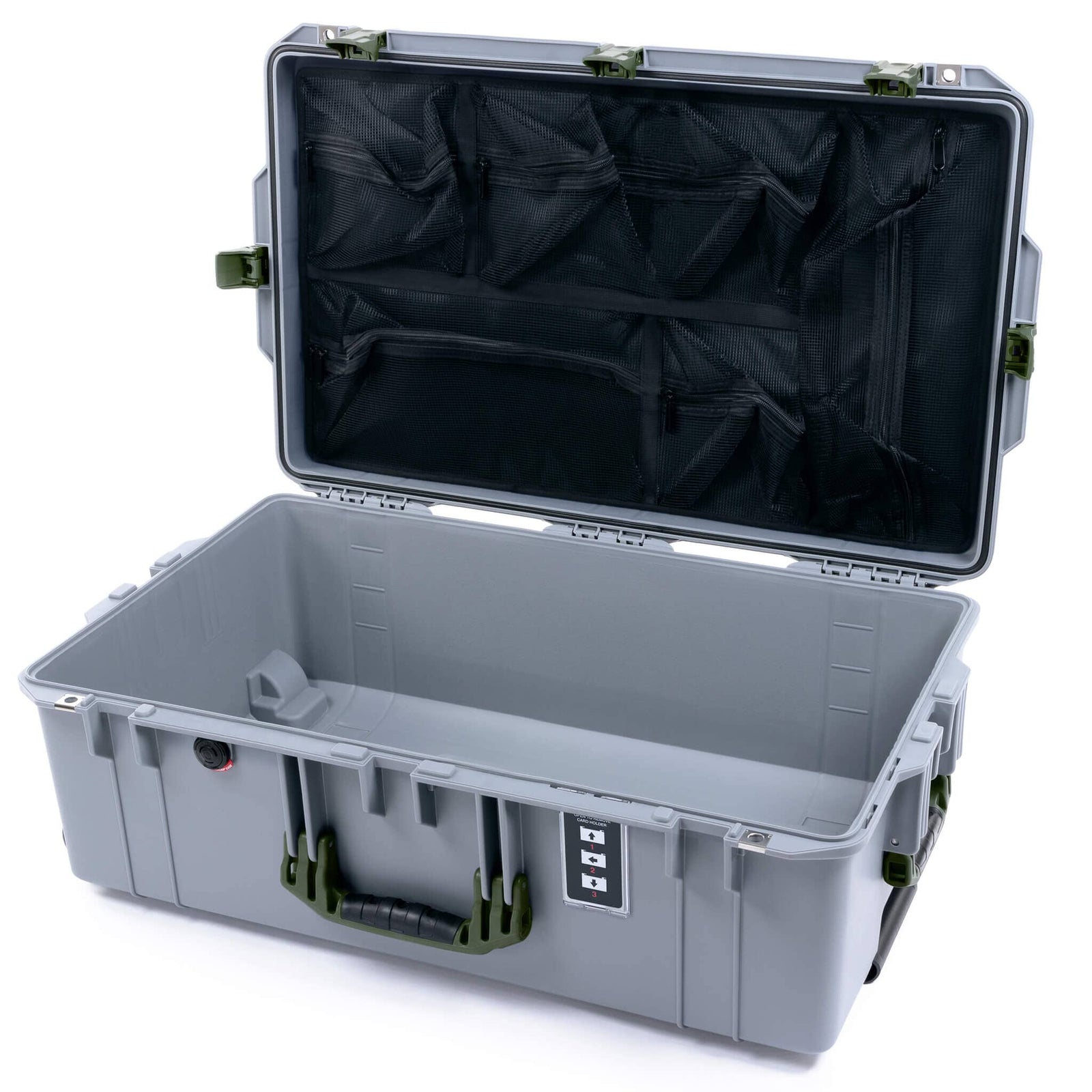 Pelican 1595 Air Case - Silver & OD Green