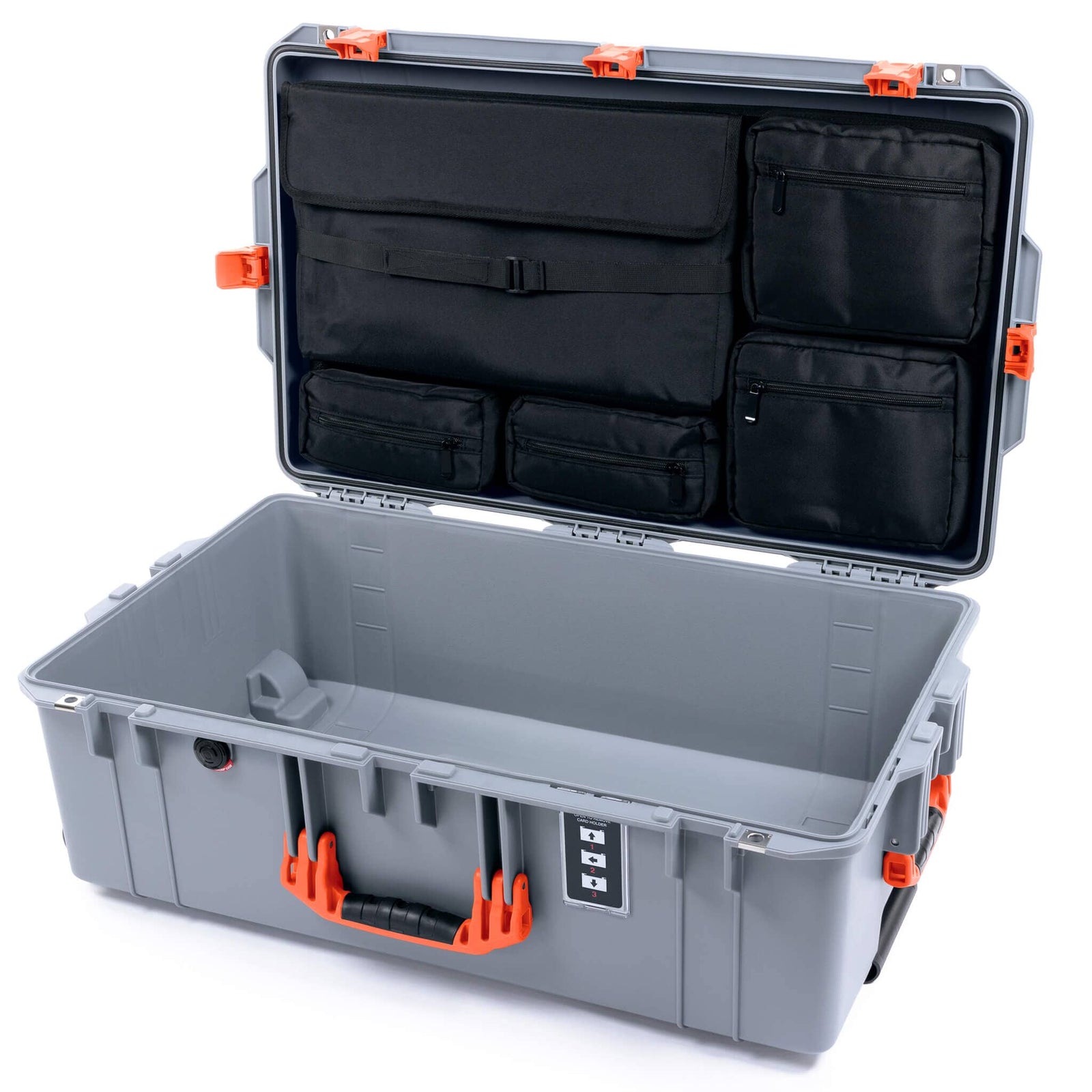 Pelican 1595 Air Case - Silver & Orange