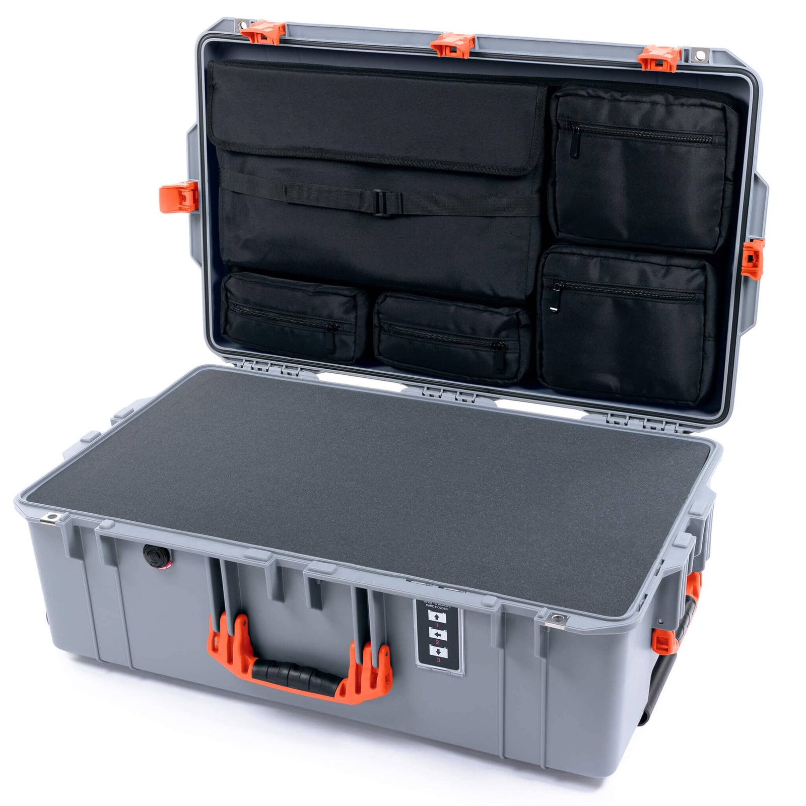 Pelican 1595 Air Case - Silver & Orange
