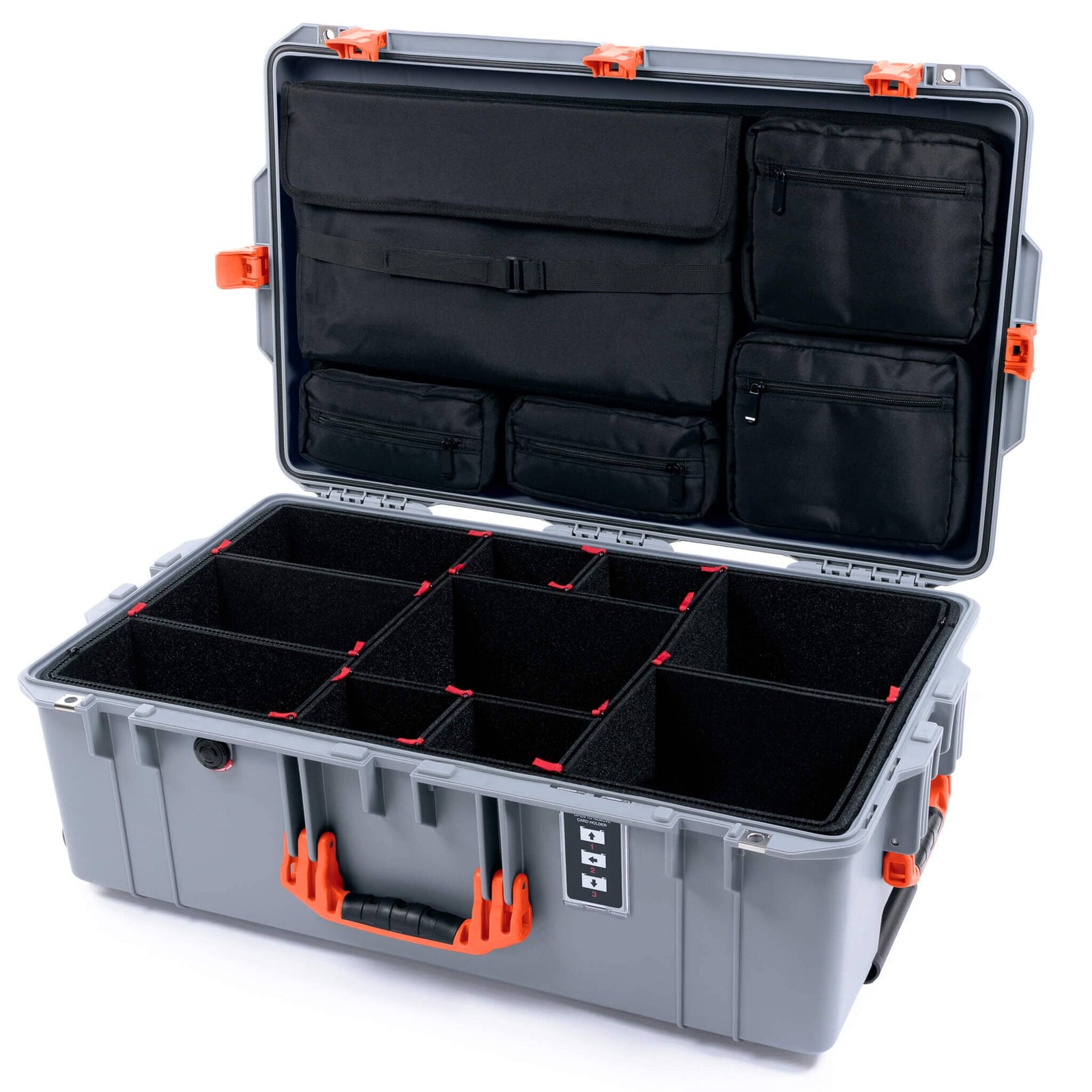 Pelican 1595 Air Case - Silver & Orange