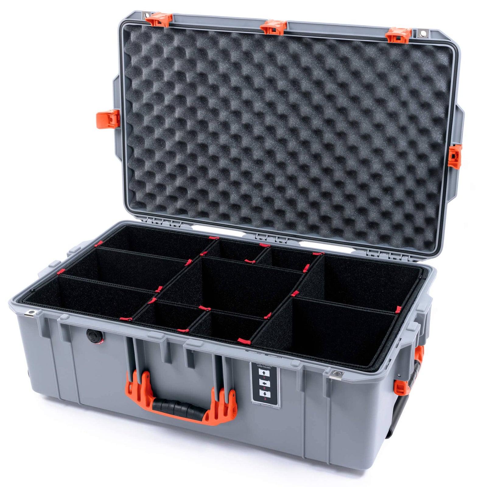 Pelican 1595 Air Case - Silver & Orange