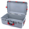 Pelican 1595 Air Case, Silver with Red Handles & Push-Button Latches None (Case Only) ColorCase 015950-0000-180-321