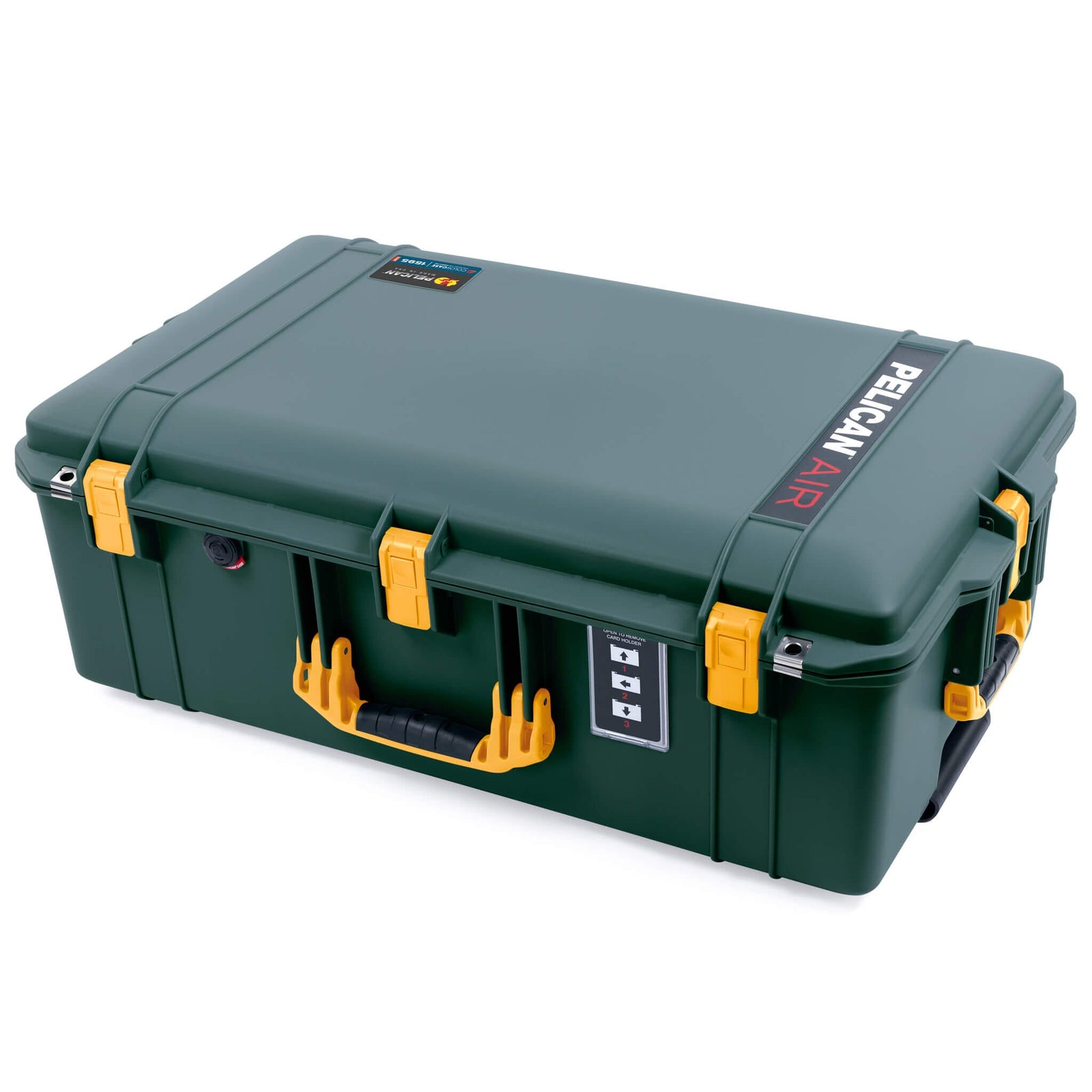 Pelican 1595 Air Case, Trekking Green with Yellow Handles & Latches ColorCase
