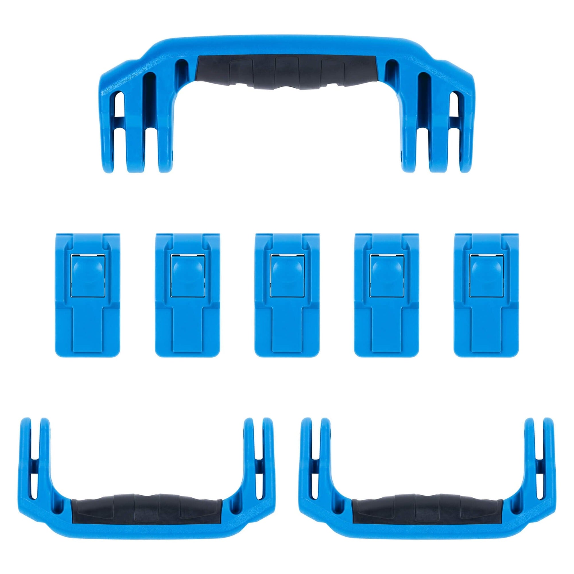 Pelican 1606 Air Replacement Handles & Latches, Blue (Set of 3 Handles, 5 Latches) ColorCase 