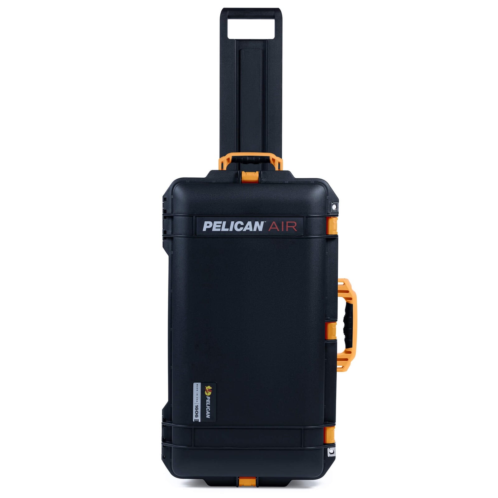 Pelican 1606 Air Case, Black with Yellow Handles & Latches ColorCase