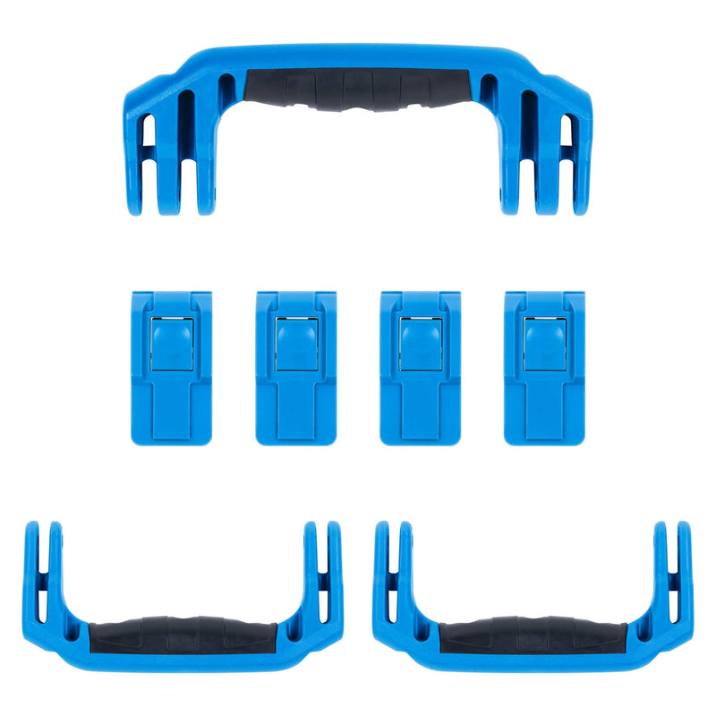 Pelican 1607 Air Replacement Handles & Latches, Blue (Set of 3 Handles, 4 Latches) ColorCase 
