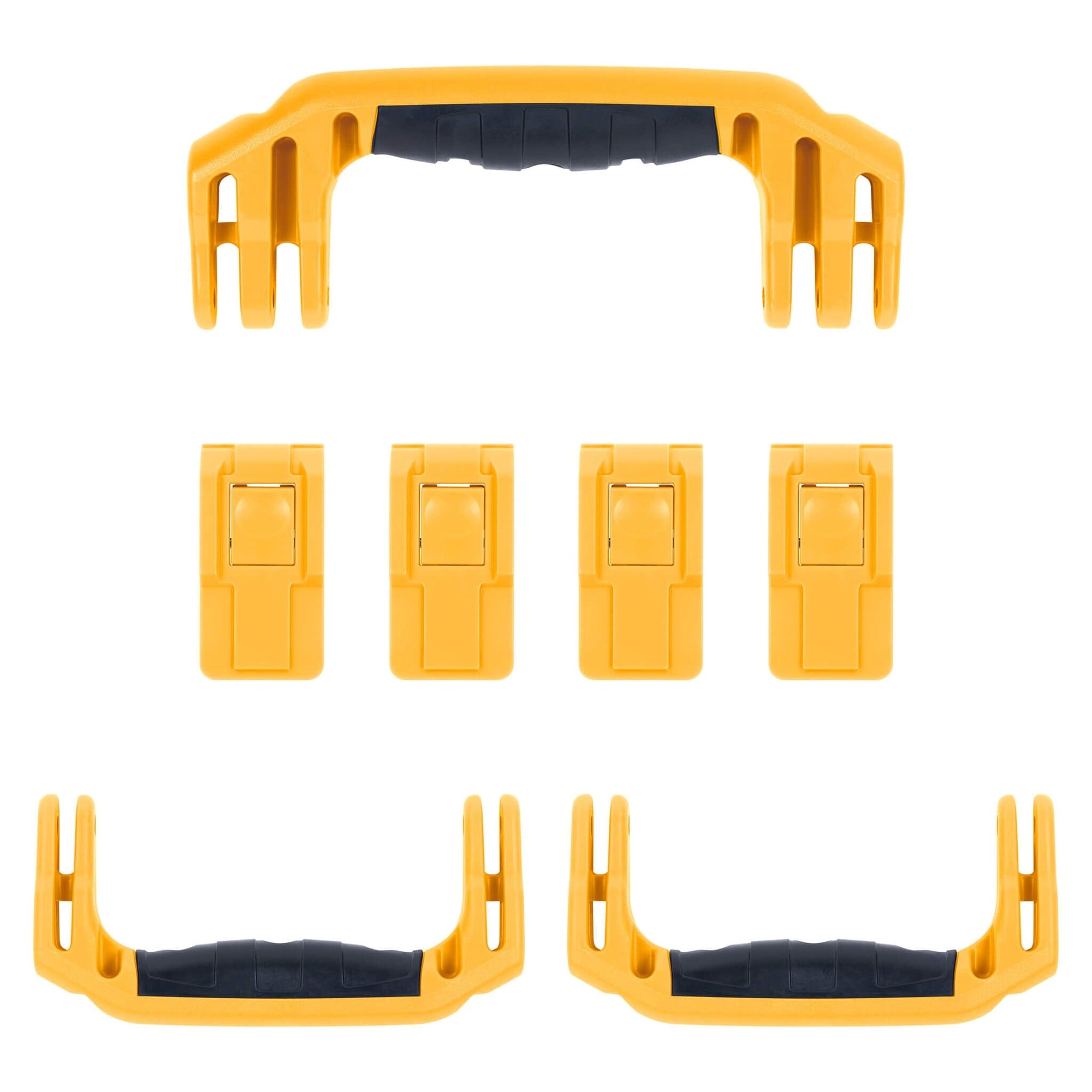 Pelican 1607 Air Replacement Handles & Latches, Yellow (Set of 3 Handles, 4 Latches) ColorCase 