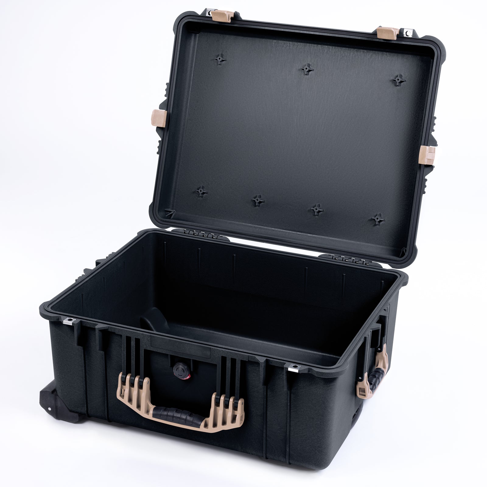 Pelican 1610 Case, Black with Desert Tan Handles and Latches